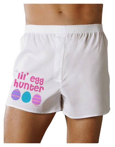 Lil' Egg Hunter - Easter - Pink Boxer Shorts by TooLoud-Boxer Shorts-TooLoud-White-Small-Davson Sales