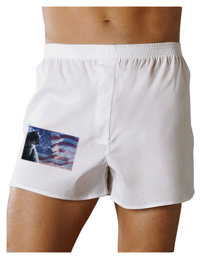 All American Cat Boxers Shorts by TooLoud-Boxer Shorts-TooLoud-White-Small-Davson Sales