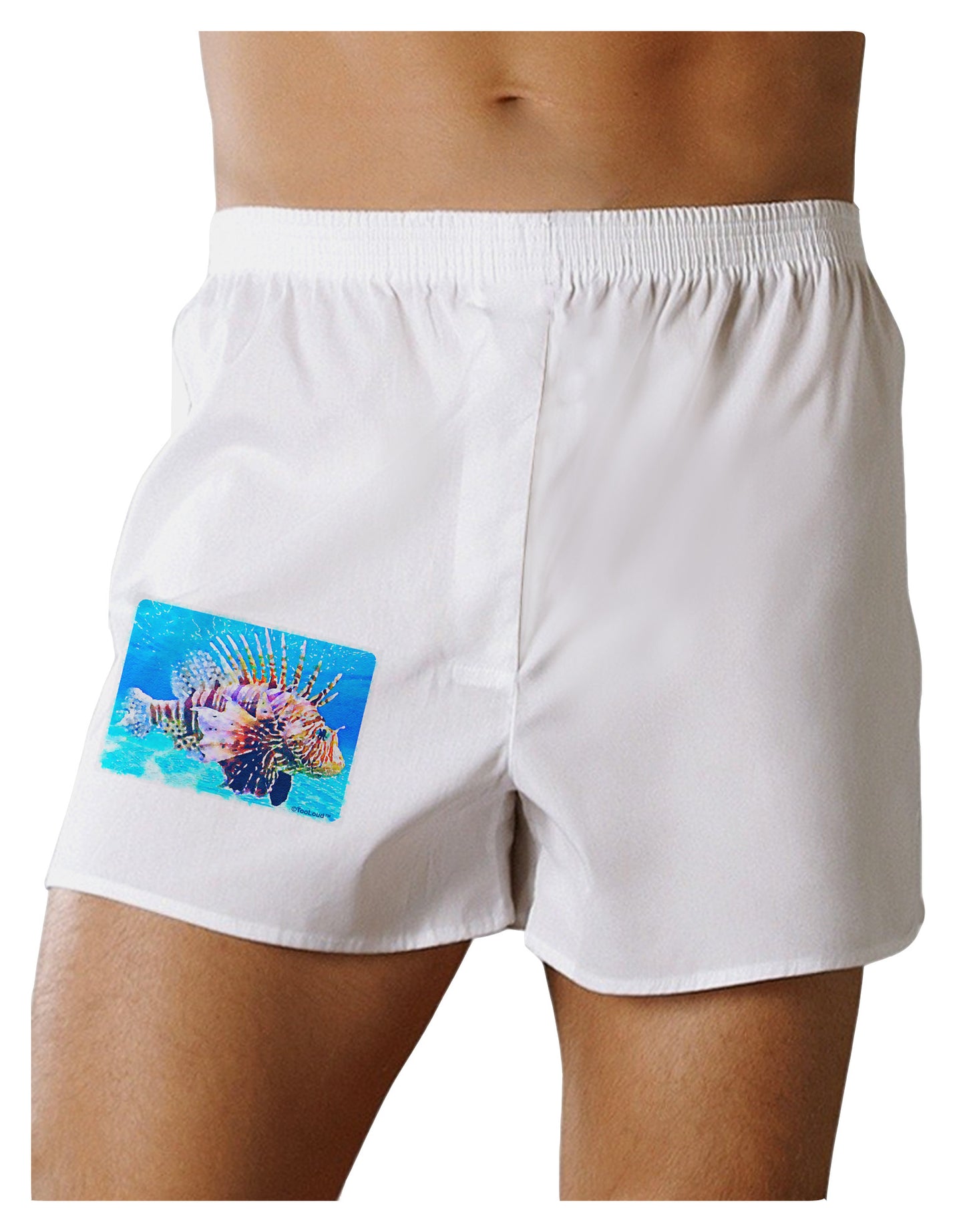 Lionfish in Watercolor Boxer Shorts by-Boxer Shorts-TooLoud-White-Small-Davson Sales