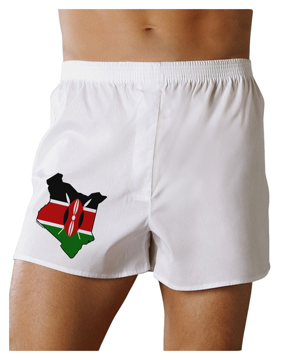 Kenya Flag Silhouette Boxer Shorts-Boxer Shorts-TooLoud-White-Small-Davson Sales