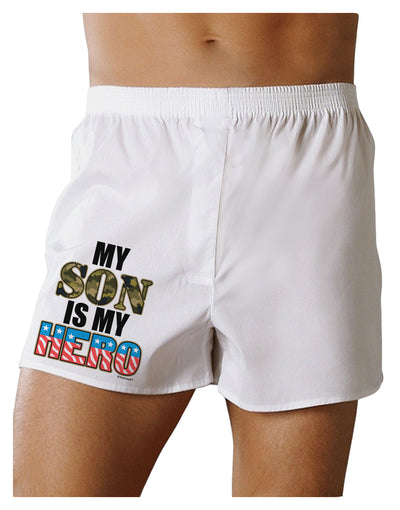 My Son is My Hero - Armed Forces Boxer Shorts by TooLoud-Boxer Shorts-TooLoud-White-Small-Davson Sales