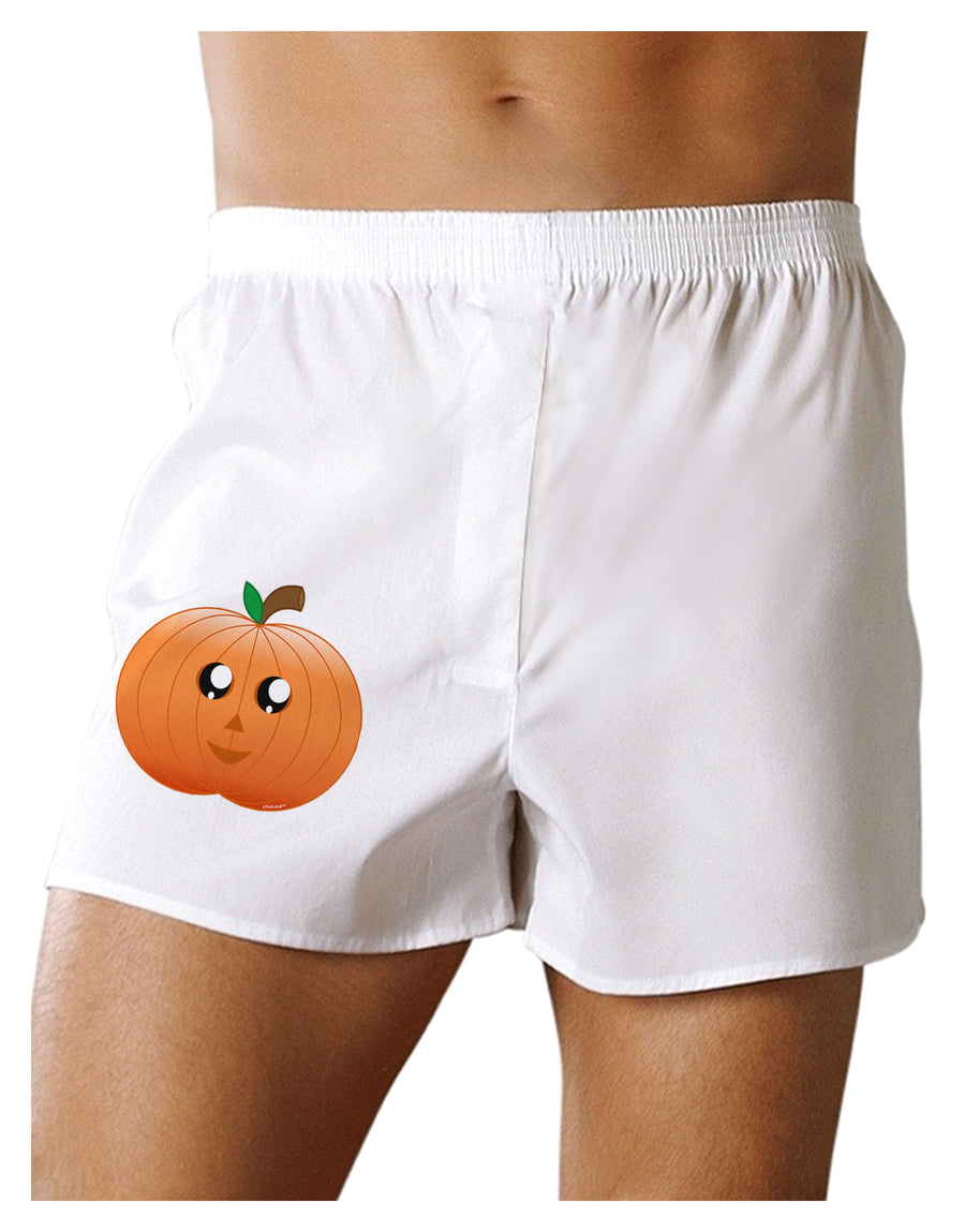 Cute Pumpkin Halloween Boxer Shorts-Boxer Shorts-TooLoud-White-Small-Davson Sales