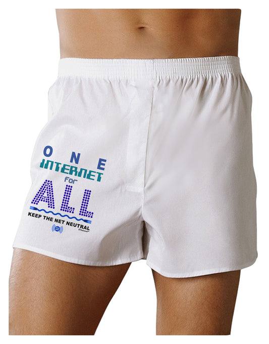 One Internet For All Keep The Net Neutral Boxer Shorts-Boxer Shorts-TooLoud-White-Small-Davson Sales
