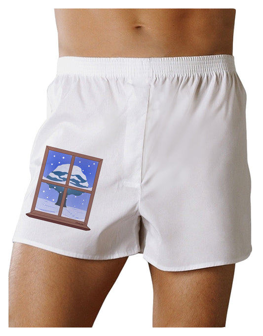 Frosty Window Design Boxer Shorts-Boxer Shorts-TooLoud-White-Small-Davson Sales