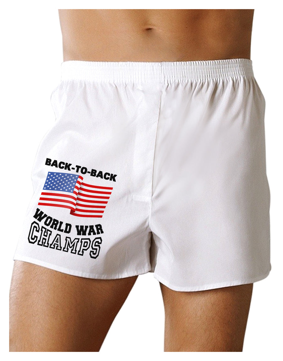 Back to Back World War Champs Boxers Shorts-Boxer Shorts-TooLoud-White-Small-Davson Sales