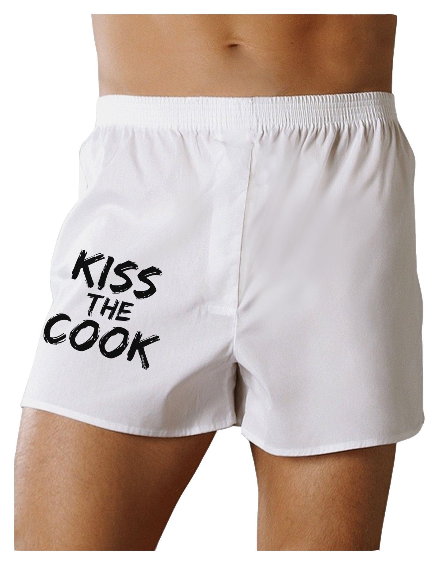 Kiss the Cook Grill Master 2 - Text Boxer Shorts-Boxer Shorts-TooLoud-White-Small-Davson Sales