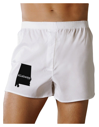 Alabama - United States Shape Boxer Shorts by TooLoud-Boxer Shorts-TooLoud-White-Small-Davson Sales