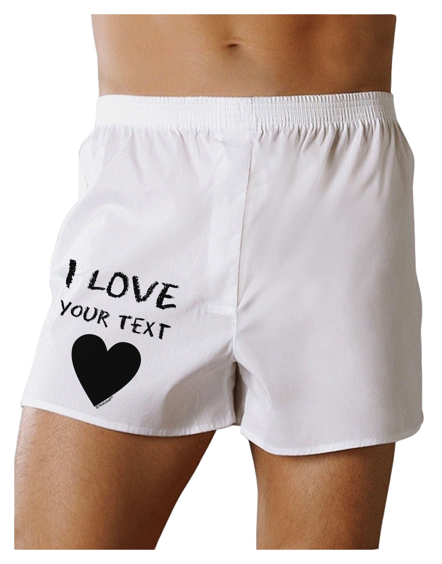 Personalized I Love Customized Boxer Shorts-Boxer Shorts-TooLoud-White-Small-Davson Sales