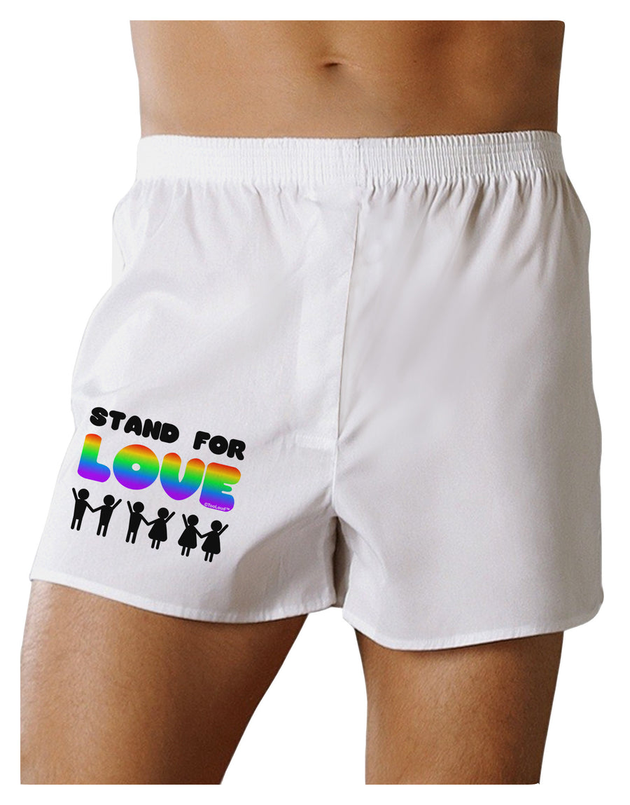 Stand For Love Rainbow Boxer Shorts-Boxer Shorts-TooLoud-White-Small-Davson Sales