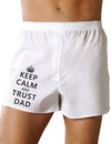 Keep Calm and Trust Dad Boxer Shorts-Boxer Shorts-TooLoud-White-Small-Davson Sales