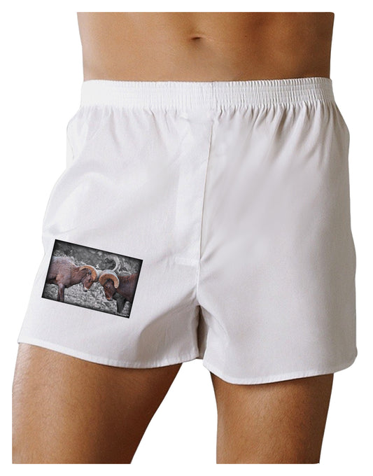 CO Bighorn Head Butt Desaturated Boxer Shorts-Boxer Shorts-TooLoud-White-Small-Davson Sales