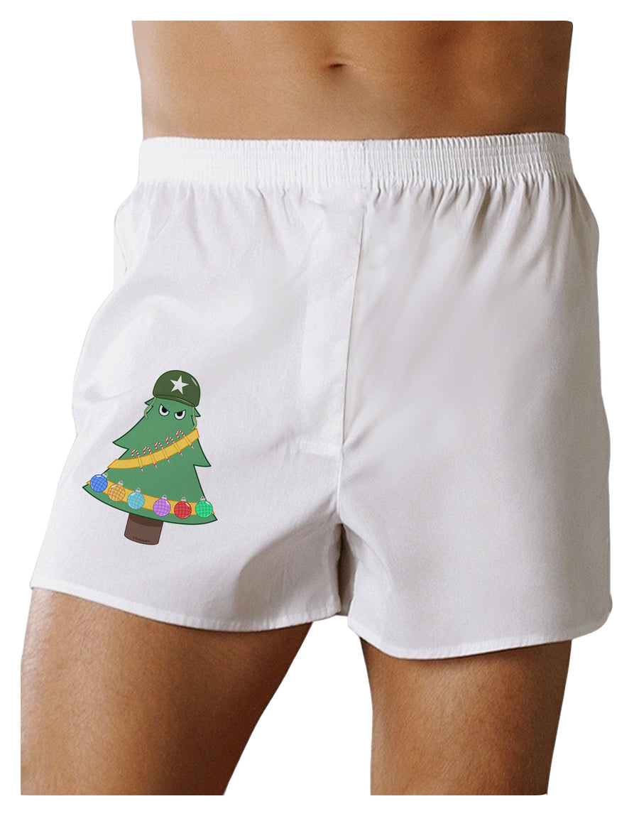 Christmas Tree Armed Design Boxers Shorts-Boxer Shorts-TooLoud-White-Small-Davson Sales