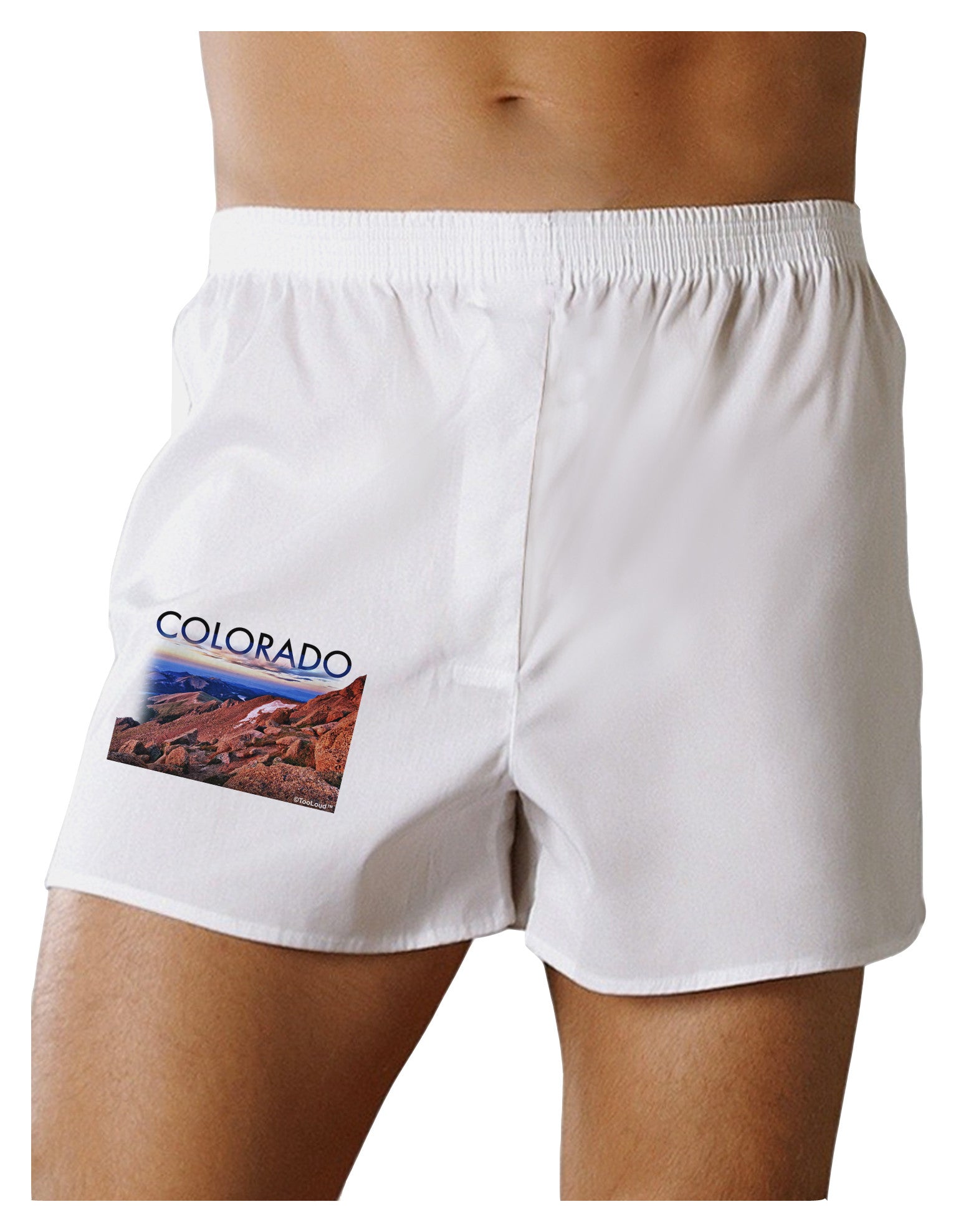Colorado Mtn Sunset Cutout Boxer Shorts-Boxer Shorts-TooLoud-White-Small-Davson Sales