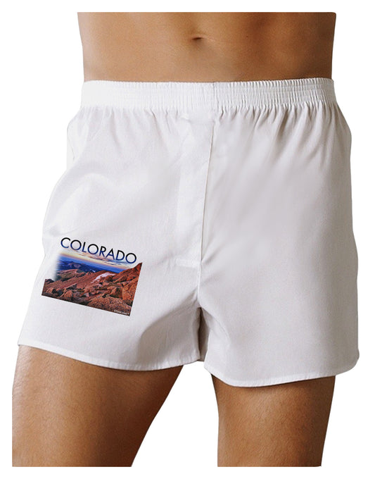 Colorado Mtn Sunset Cutout Boxer Shorts-Boxer Shorts-TooLoud-White-Small-Davson Sales