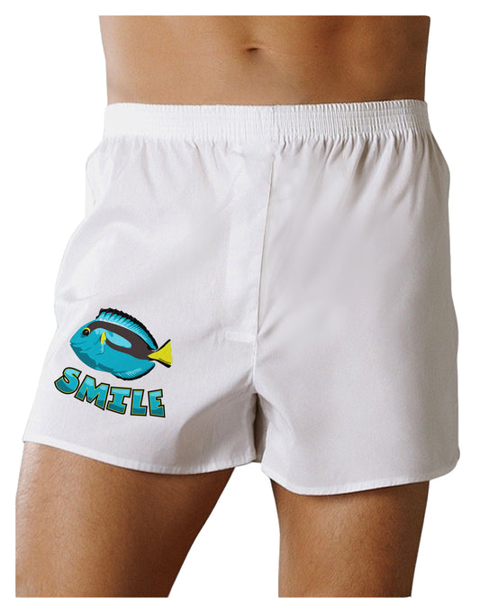 Blue Tang Fish - Smile Boxer Shorts-Boxer Shorts-TooLoud-White-Small-Davson Sales