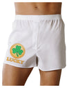 Shamrock Button - Lucky Boxer Shorts by TooLoud-Boxer Shorts-TooLoud-White-Small-Davson Sales