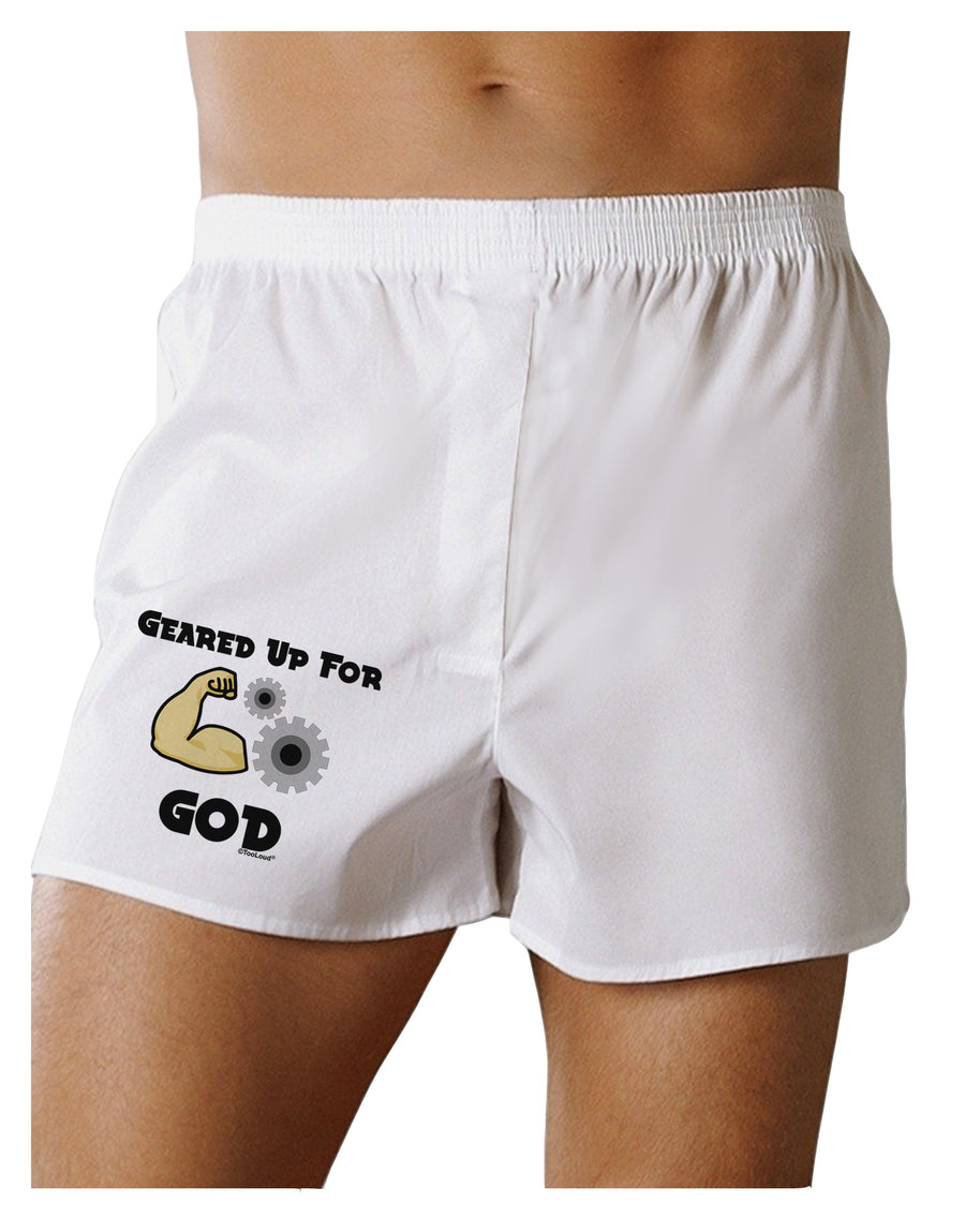 Geared Up For God Boxers Shorts by TooLoud-Boxer Shorts-TooLoud-White-Small-Davson Sales