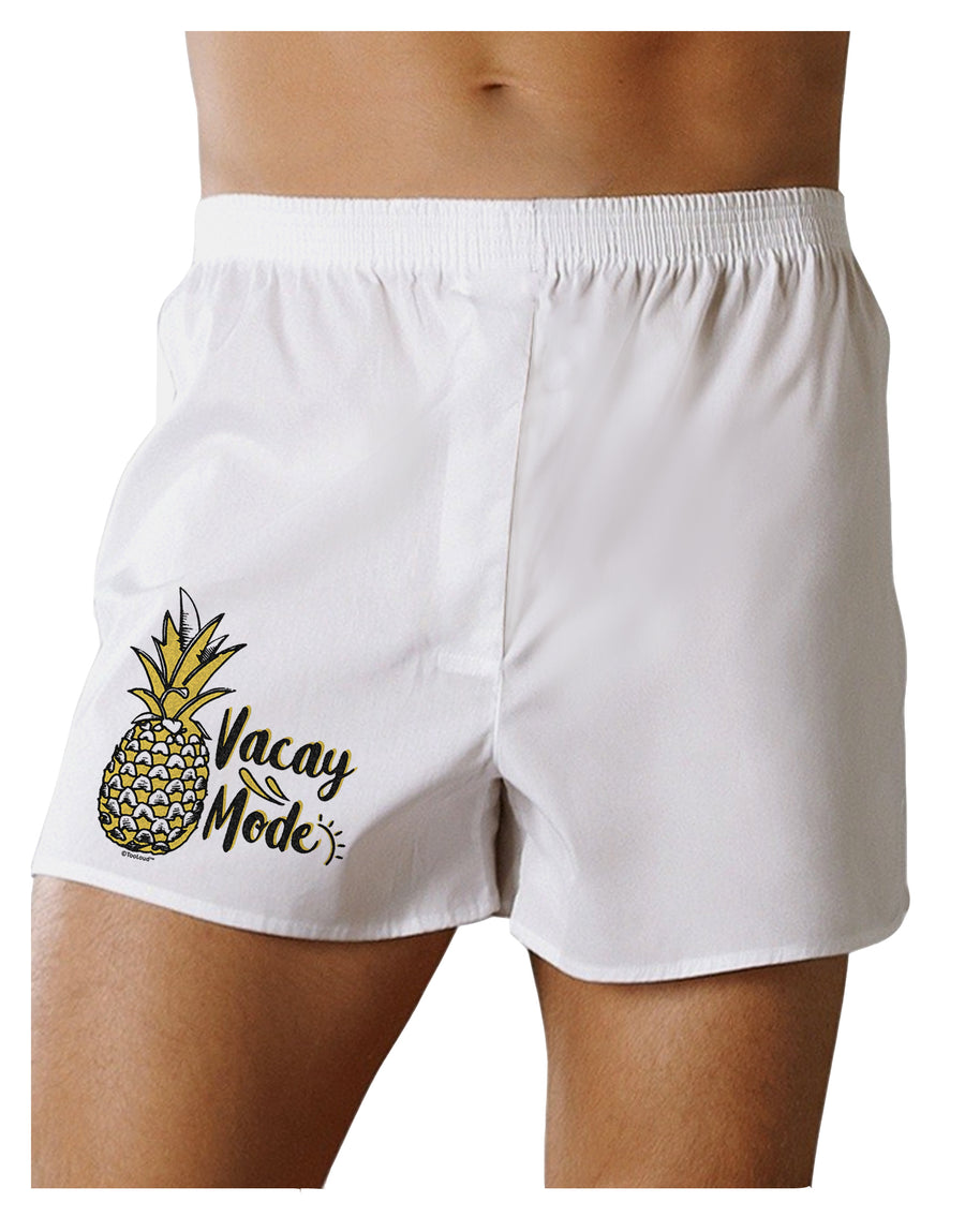 Vacay Mode Pinapple Boxers Shorts White 2XL Tooloud