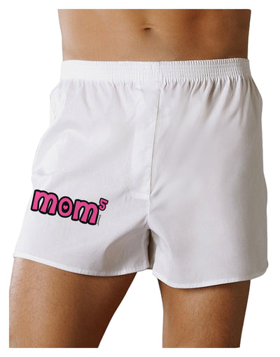 Mom to the Fifth Power - Cute Mom of 5 Design Boxer Shorts by TooLoud-Boxer Shorts-TooLoud-White-Small-Davson Sales