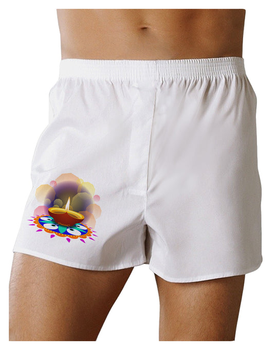 Festive Diya and Rangoli Boxer Shorts by-Boxer Shorts-TooLoud-White-Small-Davson Sales