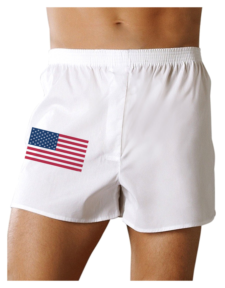 American Flag - Marijuana Leaf Boxer Shorts-Boxer Shorts-TooLoud-White-Small-Davson Sales