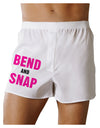 Bend and Snap Pink Text Boxer Shorts-Boxer Shorts-TooLoud-White-Small-Davson Sales