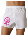 Pink Distressed Feminism Symbol Boxer Shorts-Boxer Shorts-TooLoud-White-Small-Davson Sales