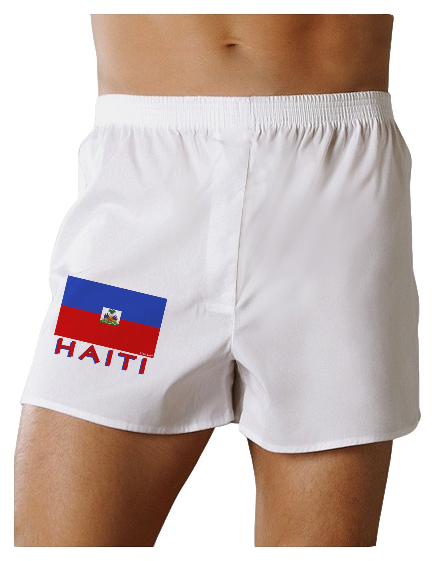 Haiti Flag Boxer Shorts-Boxer Shorts-TooLoud-White-Small-Davson Sales