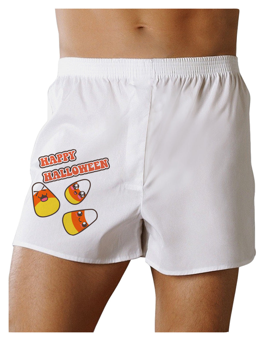 Happy Halloween Cute Candy Corn Boxer Shorts-Boxer Shorts-TooLoud-White-Small-Davson Sales