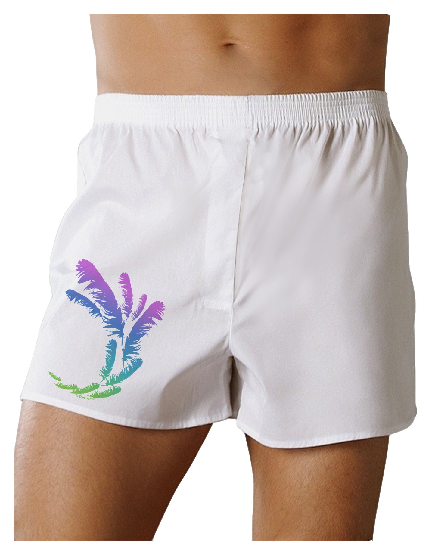 Tropical Feathers Boxer Shorts-Boxer Shorts-TooLoud-White-Small-Davson Sales