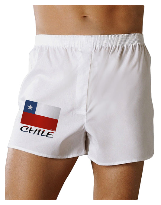 Chile Flag Boxer Shorts-Boxer Shorts-TooLoud-White-Small-Davson Sales
