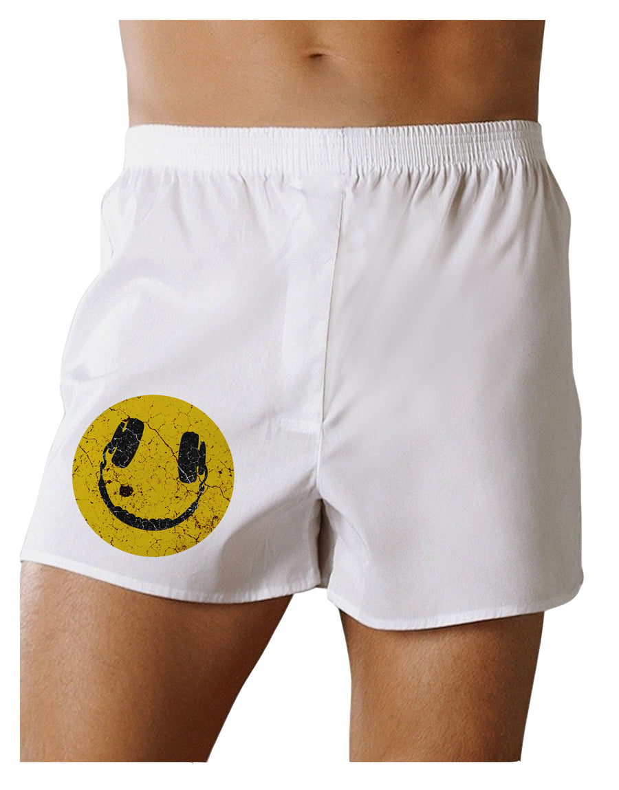 EDM Smiley Face Boxers Shorts by TooLoud-Boxer Shorts-TooLoud-White-Small-Davson Sales