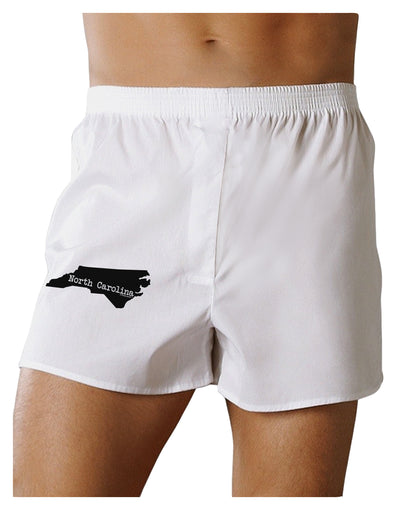 North Carolina - United States Shape Boxers Shorts by TooLoud-Boxer Shorts-TooLoud-White-Small-Davson Sales