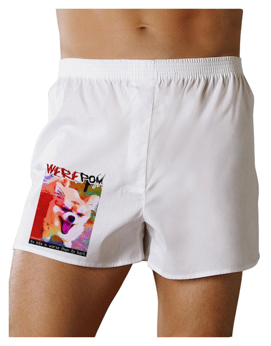 WerePom - Werewolf Pomeranian Boxers Shorts by TooLoud-Boxer Shorts-TooLoud-White-Small-Davson Sales