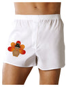 Cute Pilgrim Turkey Thanksgiving Boxer Shorts-Boxer Shorts-TooLoud-White-Small-Davson Sales