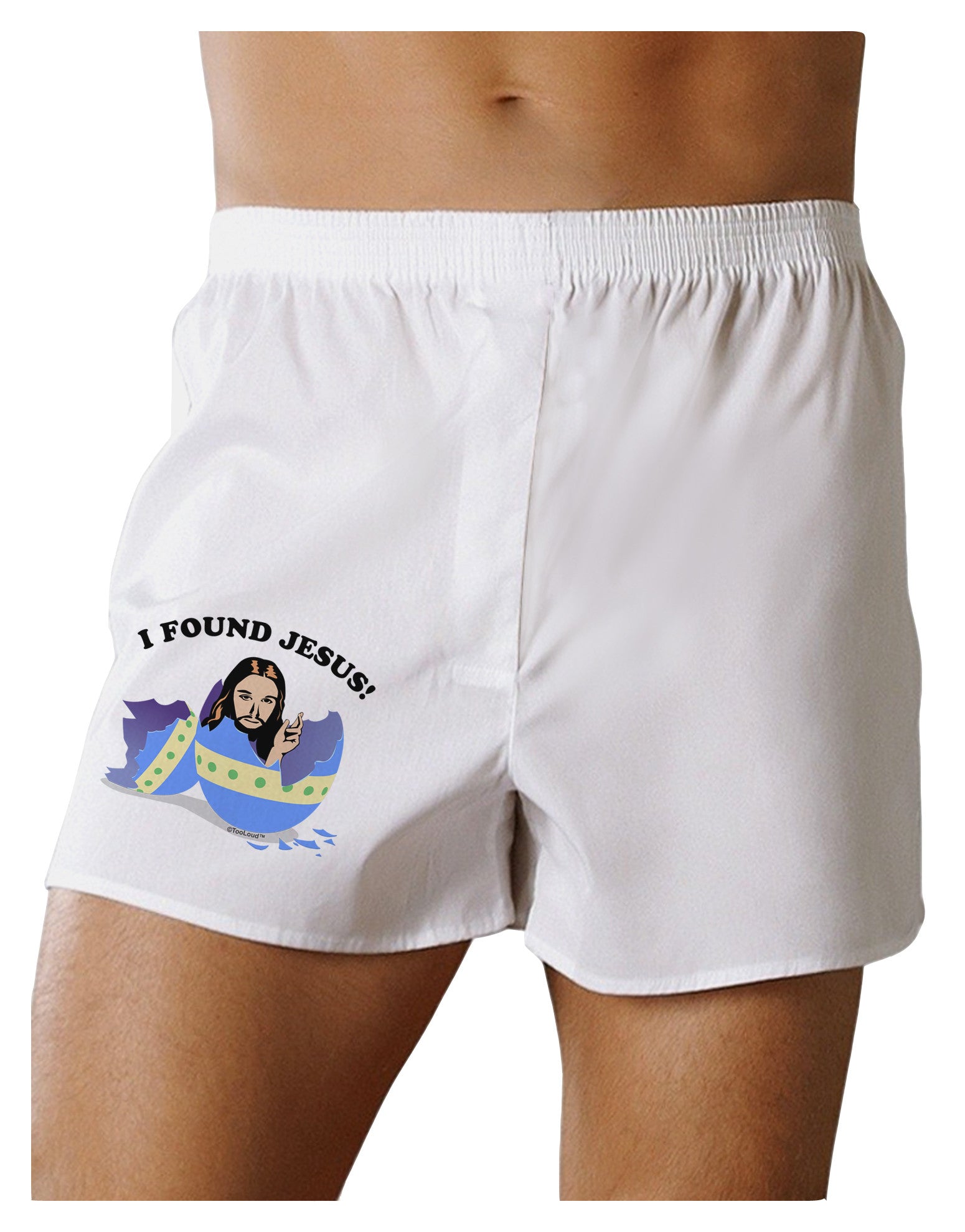 I Found Jesus - Easter Egg Boxer Shorts-Boxer Shorts-TooLoud-White-Small-Davson Sales