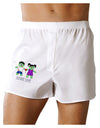 Zombie Love Couple Halloween Boxer Shorts-Boxer Shorts-TooLoud-White-Small-Davson Sales