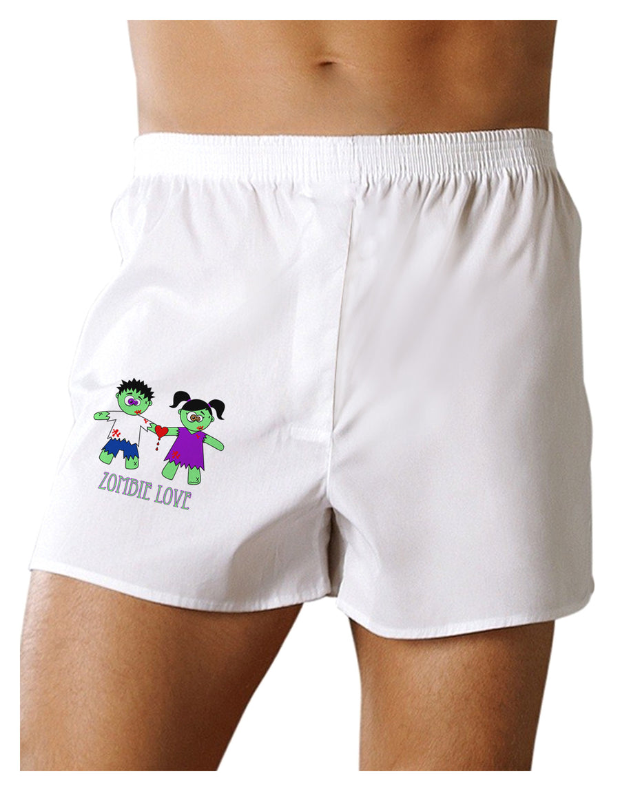 Zombie Love Couple Halloween Boxer Shorts-Boxer Shorts-TooLoud-White-Small-Davson Sales