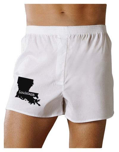 Louisiana - United States Shape Boxers Shorts by TooLoud-Boxer Shorts-TooLoud-White-Small-Davson Sales