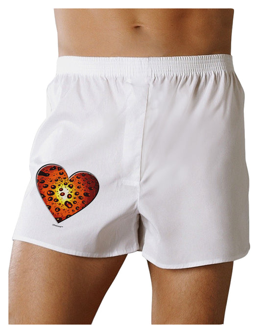 Water Droplet Heart Orange Boxer Shorts by TooLoud-Boxer Shorts-TooLoud-White-Small-Davson Sales