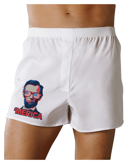 Lincoln Merica Boxer Shorts-Boxer Shorts-TooLoud-White-Small-Davson Sales