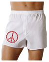Peace Sign Hearts Red Boxer Shorts-Boxer Shorts-TooLoud-White-Small-Davson Sales