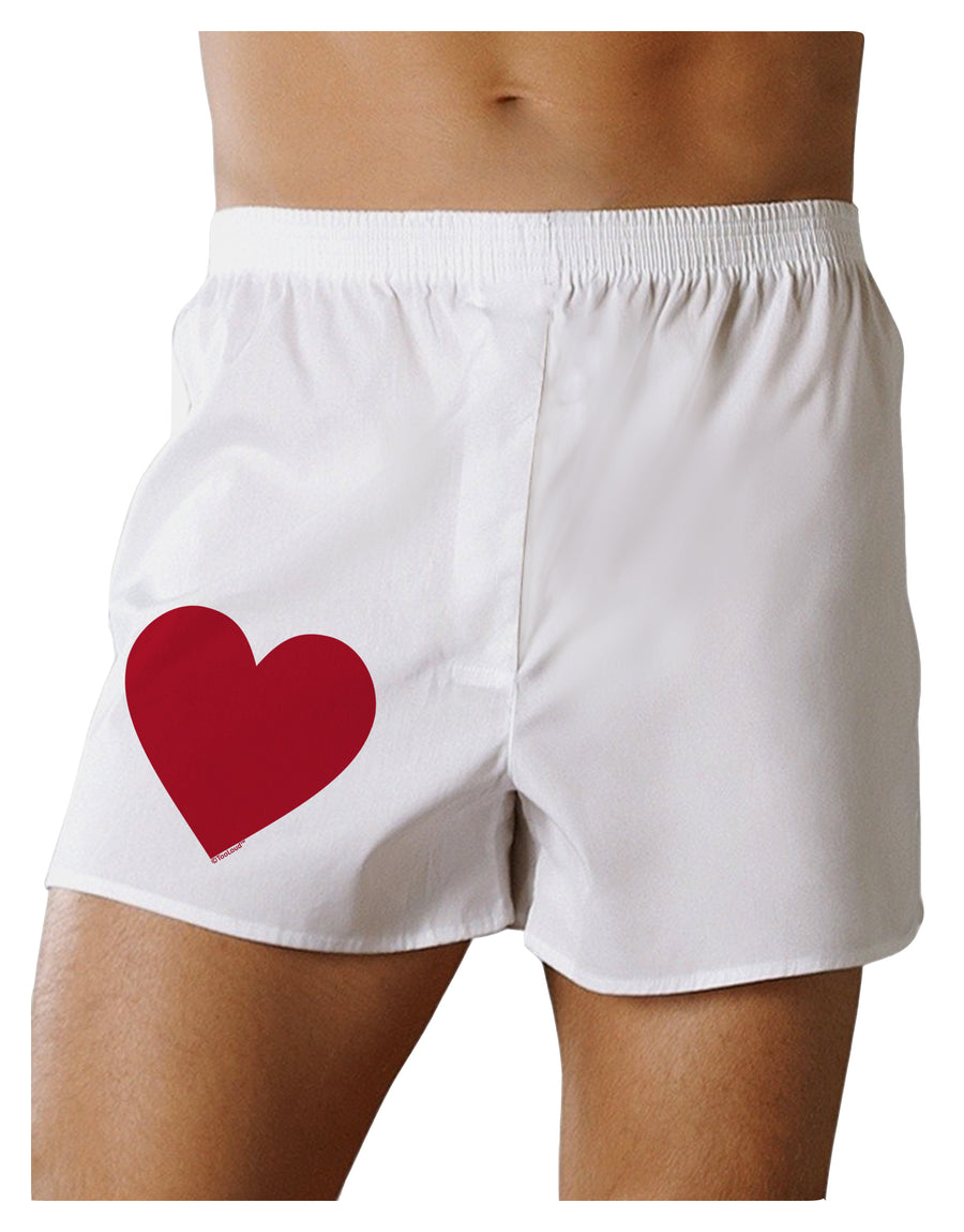 Big Red Heart Valentine's Day Boxer Shorts-Boxer Shorts-TooLoud-White-Small-Davson Sales