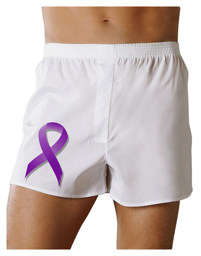 Crohn’s Disease Awareness Ribbon - Purple Boxer Shorts-Boxer Shorts-TooLoud-White-Small-Davson Sales