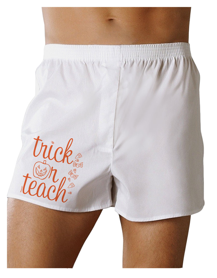 Trick or Teach Boxers Shorts-Mens Boxers-TooLoud-White-Small-Davson Sales