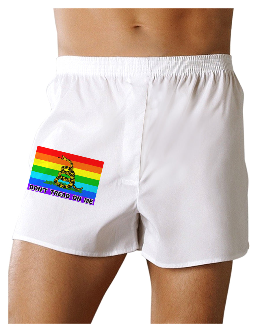 LGBT Rainbow Gadsden Flag Freedom Boxers Shorts-Boxer Shorts-TooLoud-White-Small-Davson Sales