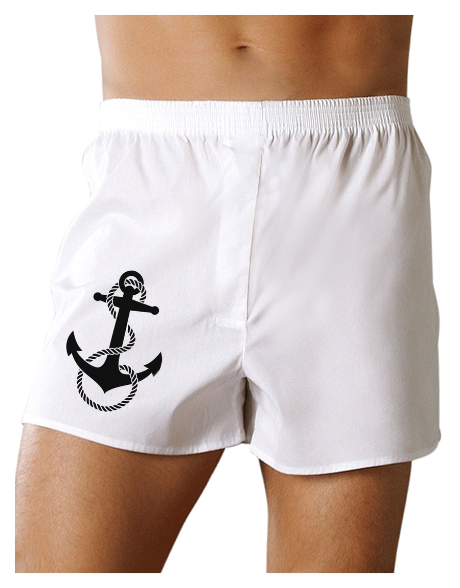 Nautical Sailor Rope Anchor Boxers Shorts-Boxer Shorts-TooLoud-White-Small-Davson Sales