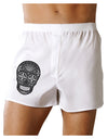 TooLoud Version 9 Black and White Day of the Dead Calavera Boxer Shorts-Boxer Shorts-TooLoud-White-Small-Davson Sales