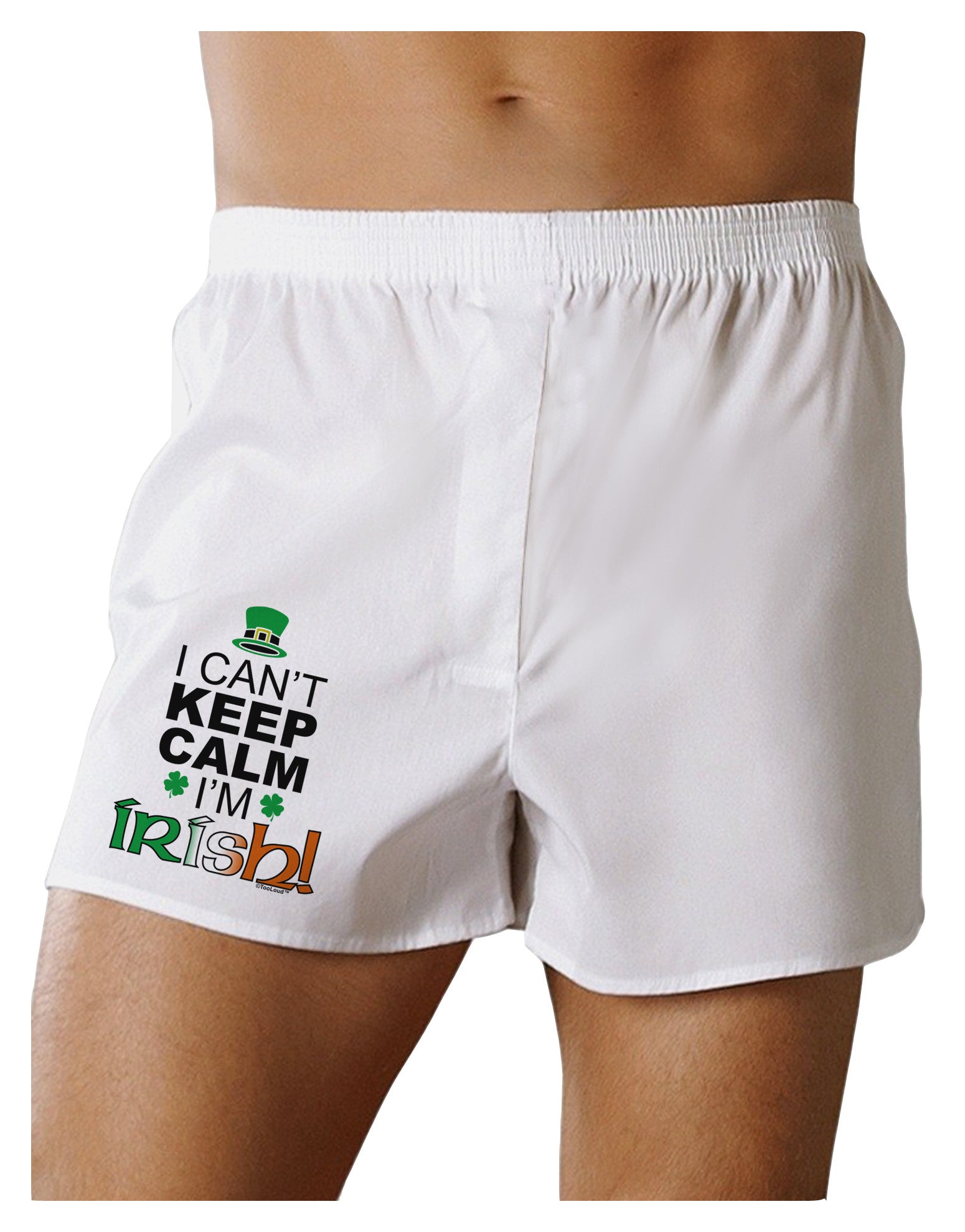 I Can't Keep Calm I'm Irish Boxer Shorts-Boxer Shorts-TooLoud-White-Small-Davson Sales