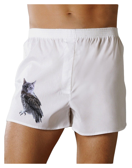 Lucky Cat Owl Boxer Shorts-Boxer Shorts-TooLoud-White-Small-Davson Sales